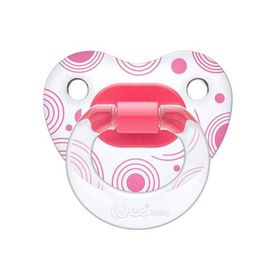 Wee Baby 837 6-18 Ay Silikon Şeffaf Desenli Damaklı Emzik Mor