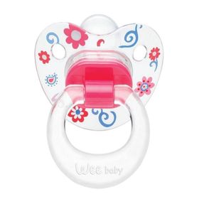Wee Baby 838 18+ Ay Silikon Şeffaf Desenli Damaklı Emzik Mavi