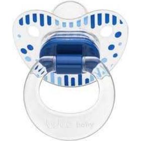 Wee Baby 838 18+ Ay Silikon Şeffaf Desenli Damaklı Emzik Mavi