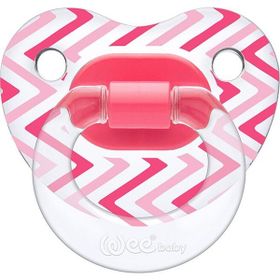 Wee Baby 838 No3 18+ Ay Şeffaf Desenli Damaklı Emzik