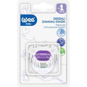 Wee Baby 871 0-6 Ay Silikon Mat Gövdeli Desenli Damla Uçlu Emzik