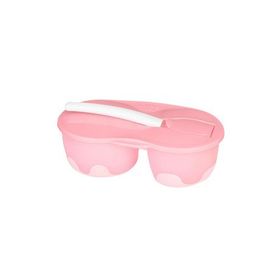 Wee Baby 886 Pembe İki Hazneli Mama Kabı Seti