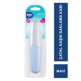 Wee Baby 887 Mavi Çatal Kaşık Saklama Kabı