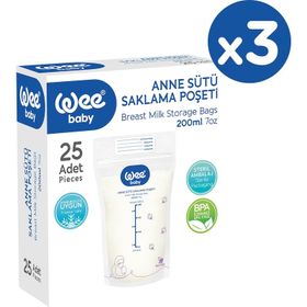 Wee Baby Anne Sütü 25'li Saklama Poşeti