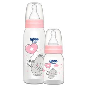 Wee Baby Bebsi Pembe 250 ml+125 ml Cam Biberon