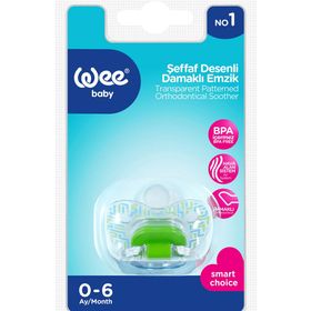 Wee Baby Desenli Yeşil Damaklı Emzik