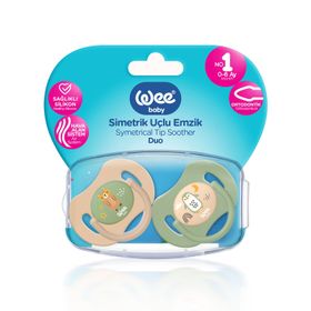 Wee Baby Duo No:1 0-6 Ay Simetrik Uçlu 2'li Emzik