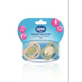 Wee Baby Duo No:1 0-6 Ay Simetrik Uçlu 2'li Emzik