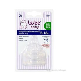 Wee Baby Geniş Ağızlı 6+ Ay Damaklı Silikon Biberon Emziği