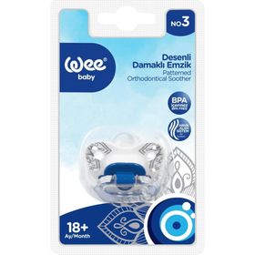 Wee Baby Klasik Nazar Boncuğu Desenli No:3 Damaklı Emzik