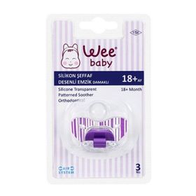 Wee Baby No.2 Silikon Damaklı Şeffaf Desenli Emzik