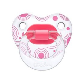Wee Baby No:1 0-6 Ay 836 Şeffaf Desenli Damaklı Emzik pembe