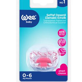 Wee Baby No:1 0-6 Ay Damaklı Desenli Emzik