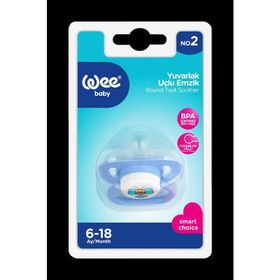 Wee Baby No:1 Mavi Yuvarlak Gövdeli Yuvarlak Uçlu Emzik
