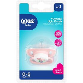 Wee Baby No:1 Pembe Oval Gövdeli Yuvarlak Uçlu Emzik