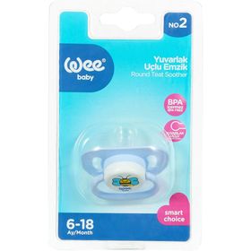 Wee Baby No:2 Mavi Yuvarlak Gövdeli Yuvarlak Uçlu Emzik
