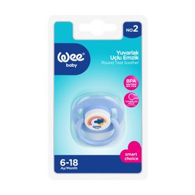 Wee Baby No:2 Mavi Yuvarlak Gövdeli Yuvarlak Uçlu Emzik