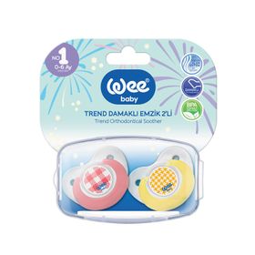 Wee Baby No:2 Pembe Trend Damaklı 2'li Emzik