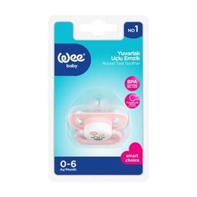 Wee Baby No:3 Pembe Oval Gövdeli Yuvarlak Uçlu Emzik