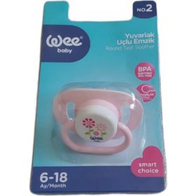 Wee Baby No:3 Pembe Oval Gövdeli Yuvarlak Uçlu Emzik