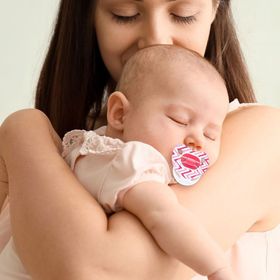 Wee Baby Şeffaf Desenli Damaklı 0-6 Ay Mavi Emzik