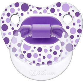 Wee Baby Şeffaf Desenli Damaklı 0-6 Ay Mor Emzik
