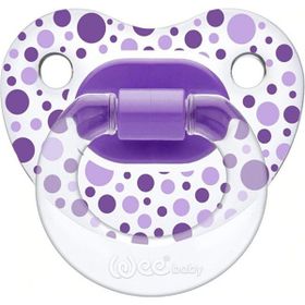 Wee Baby Şeffaf Desenli Damaklı 0-6 Ay Mor Emzik