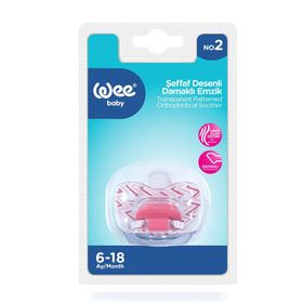 Wee Baby Şeffaf Desenli Damaklı 6-18 Ay No 2 Pembe Emzik