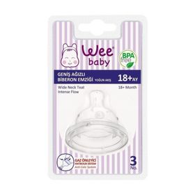 Wee Baby Yoğun Akış 18 Ay+ Klasik Geniş Ağızlı Biberon Emziği