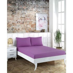 Weekend Home Mor Battal Çift Kişilik Lastikli Çarşaf Takımı