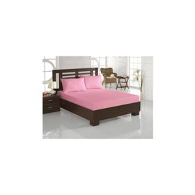 Weekend Home Pembe Battal Çift Kişilik Lastikli Çarşaf Takımı