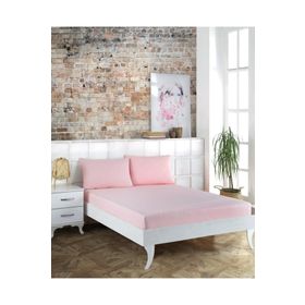 Weekend Home Pembe Battal Çift Kişilik Lastikli Çarşaf Takımı