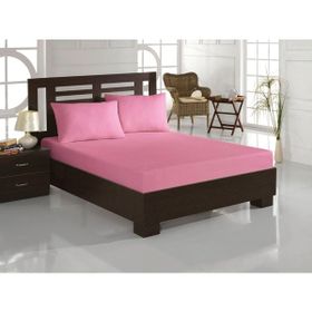 Weekend Home Pembe Battal Çift Kişilik Lastikli Çarşaf Takımı