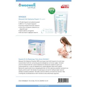 Weewell 25'li Süt Saklama Poşeti