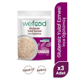 Wefood 300 gr İnce Öğütülmüş Glutensiz Yulaf Ezmesi (3 adet)