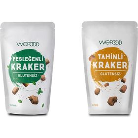 Wefood 40 gr Tahinli Kraker + 40 gr Wefood Fesleğenli Kraker