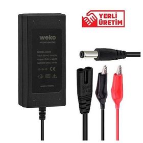 Weko 12.6 Volt - 3 Amper 5.5x2.5 Krokodil Uçlu Ledli Masaüstü Şarj Adaptörü