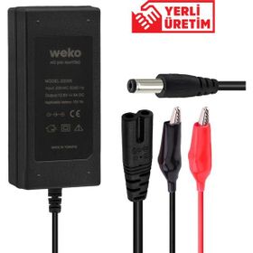 Weko 12.6 Volt - 3 Amper 5.5x2.5 Krokodil Uçlu Ledli Masaüstü Şarj Adaptörü