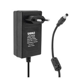 Weko 24 Volt 1.5 Amper 36 Watt Plastik Kasa 5.5x2.5 Uçlu Priz Tipi Siyah Adaptör