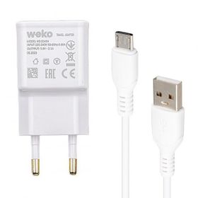 Weko WK-21434 2.1 Amper Telefon Şarj Adaptörü + Micro USB Kablo