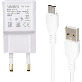 Weko WK-21434 2.1 Amper Telefon Şarj Adaptörü + Micro USB Kablo