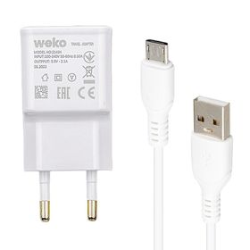 Weko WK-21434 2.1 Amper Telefon Şarj Adaptörü + Micro USB Kablo