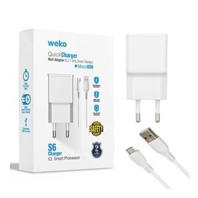 Weko WK-21434 2.1 Amper Telefon Şarj Adaptörü + Micro USB Kablo
