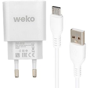 Weko WK-21436 2.1 Amper Telefon Şarj Adaptörü + Micro USB Kablo
