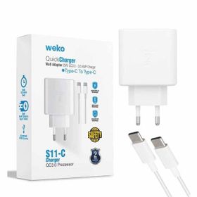 Weko WK-21440 S11-C 25 Watt Telefon Şarj Başlık Adaptörü + Type-C To Type-C Kablo