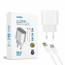 Weko WK-21443 PD-C 20 Watt Telefon Şarj Adaptörü + Type-C To Lightning Kablo
