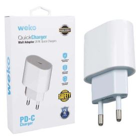 Weko WK-26524 Beyaz Pd 20 Watt IPHONE Type-C Hızlı Şarj Başlığı