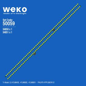 Weko Wkset 5059 34850x1-34851x1 LG 47 inç TV Bar Led Takımı