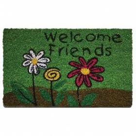 Welcome Friends 30x50 cm Pvc Taban Paspas