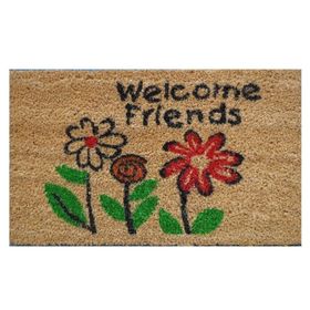 Welcome Friends 30x50 cm Pvc Taban Paspas